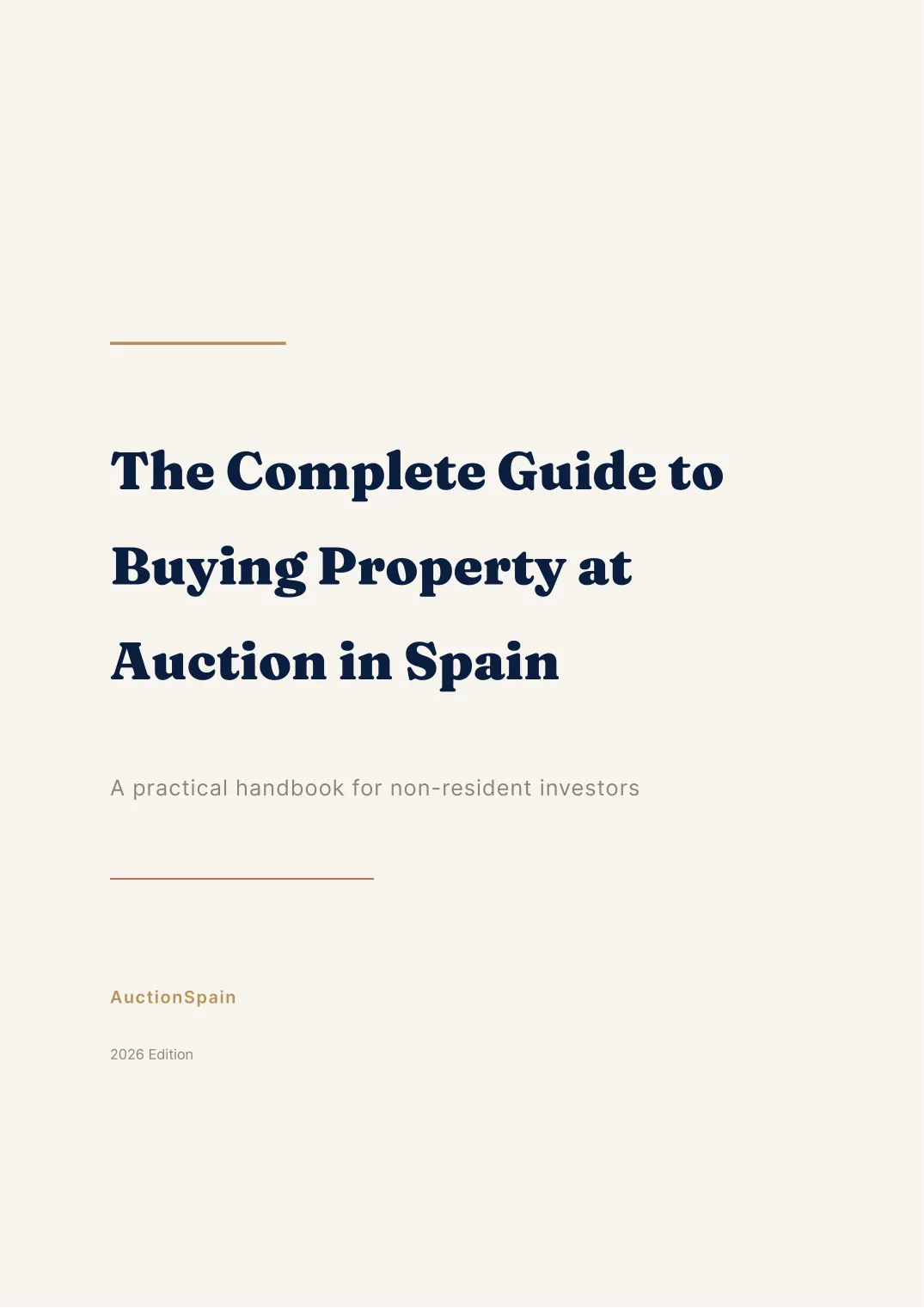 Cover of The Complete Guide to Buying Property at Auction in Spain